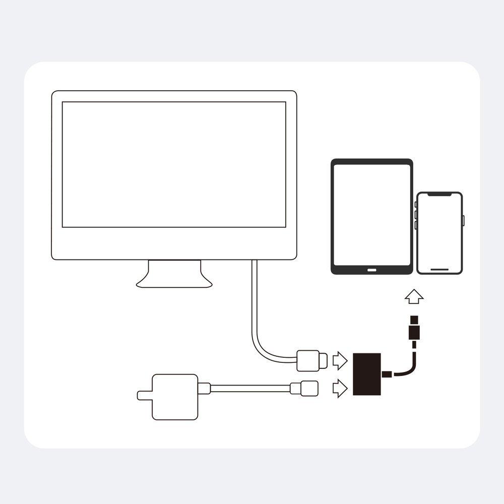 iPhone Lightning To HDMI FullHD + Lightning Adapter White