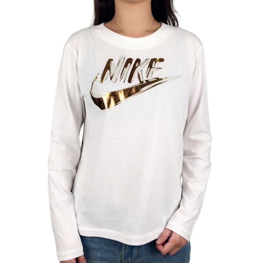 Nike Drop Shoulder Sleeve T Shirt Women's White 939349-100