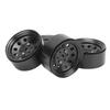 4PCS RC Beadlock Wheel Hub 1.9in Iron Wear Resistant Reusable RC Wheel Hub for Replacement Black
