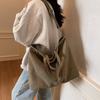 Korean Version of Casual Large-capacity Handbag Women's Bag 2025 New Casual Canvas Tote Bag Travel Messenger Bag