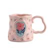 Light Luxury Ceramic Coffee Mug Floral Decoration Breakfast Cup Exquisite Milk Cup  Home Office Use