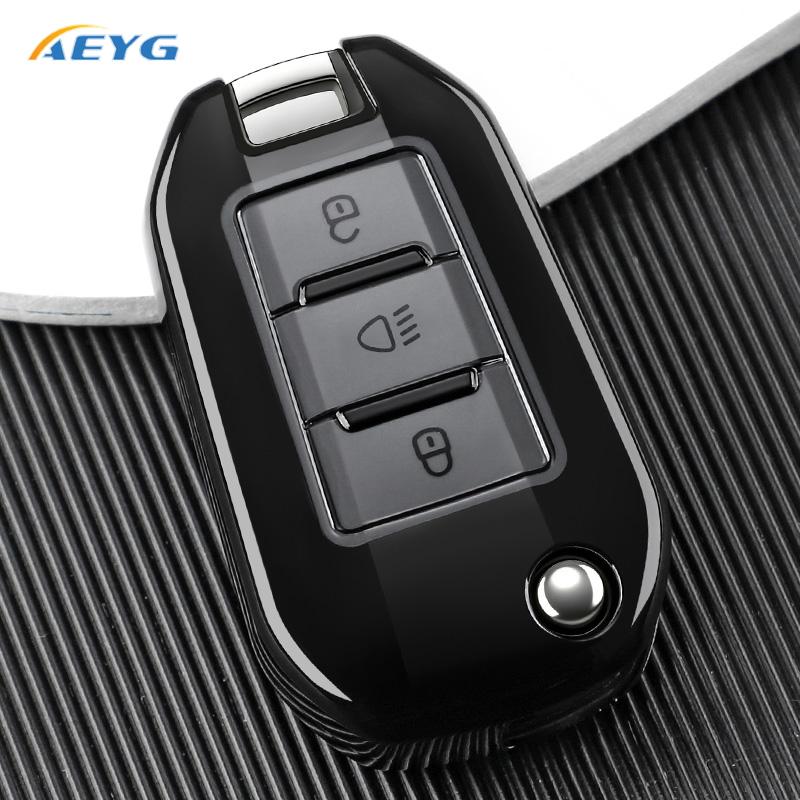 Tpu Key Case Cover Holder Fob Keychain For Peugeot 208 3008 308 508 408 2008 307 4008 For Citroen C4 C3 C6 Cactus C8 3 Buttons