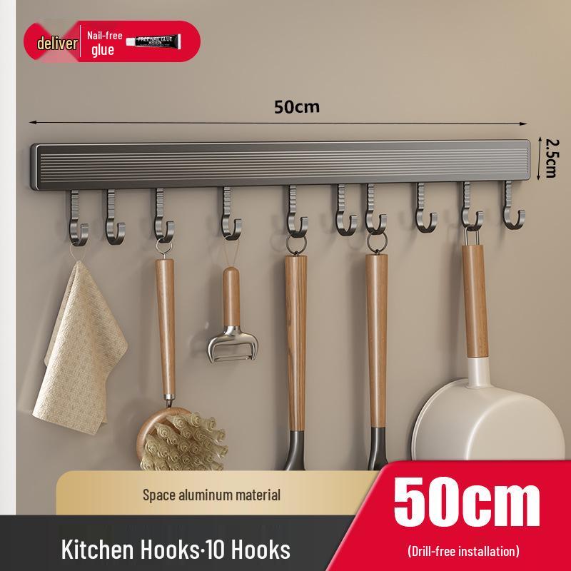Wall-Mounted Multifunctional Kitchen Spice and Knife Organizer