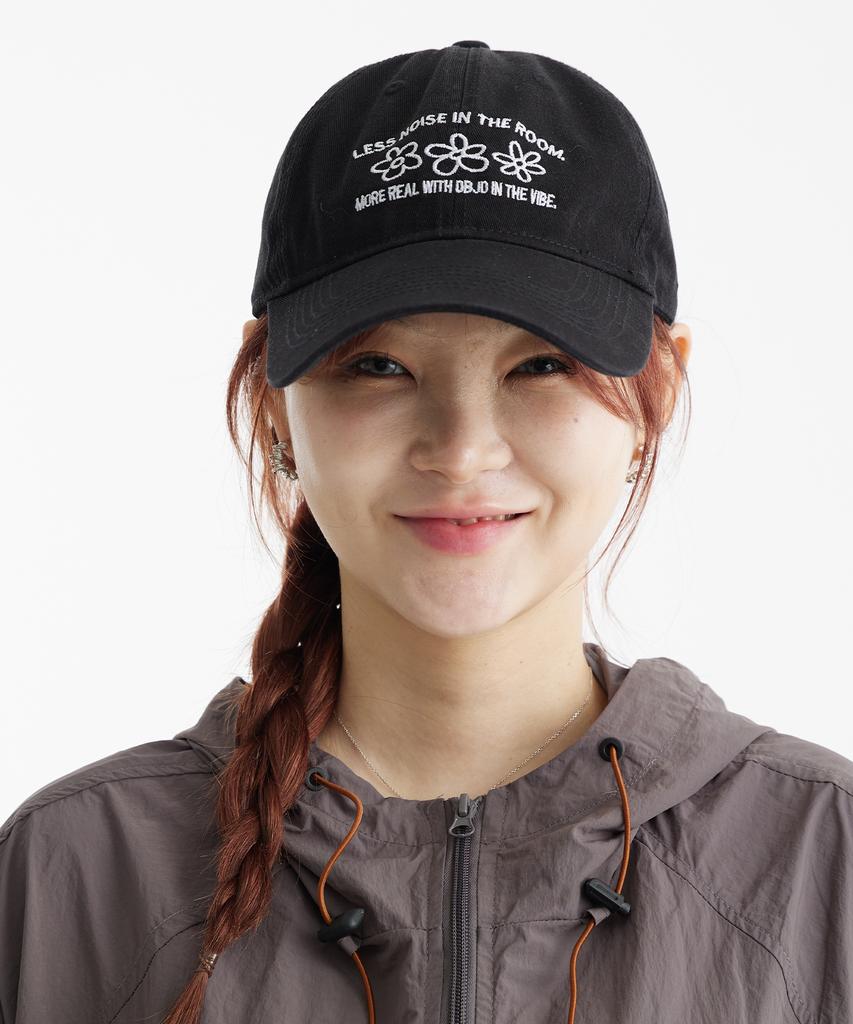 DOUBLE JD Triple Flower Ball Cap (Black)