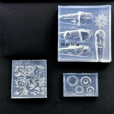 European Butterfly Lace Snowflake Umbrella Ring 3D Silicone Nail Art Mold