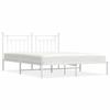 VidaXL Metal Bed Frame with White Headboard 183x213 Cm 353591