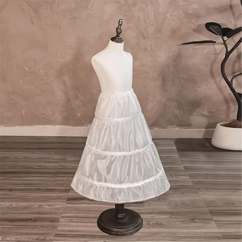 Girls Adjustable Tulle Underskirt Crinoline For Bridal Dresses 60cm Length Steel Frame Support Lightweight
