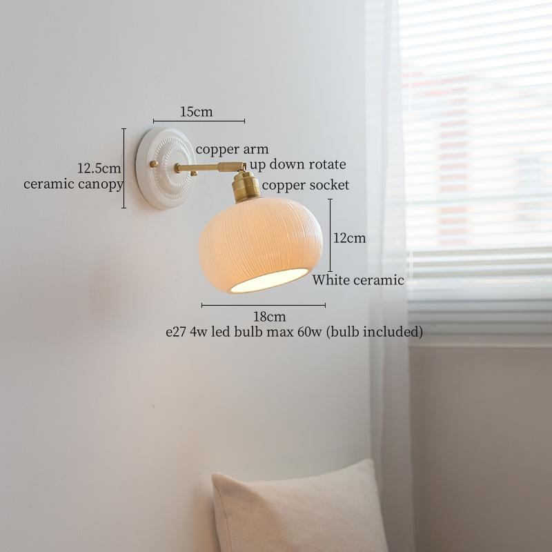 

IWHD Цветочный Керамический Светодиодный Настенный Бра Лофт Кухня Ванная Зеркало Прикроватная Лампа Японский Винтажный Интерьер Настенный Светильник Арандела 4w(Max 60w)