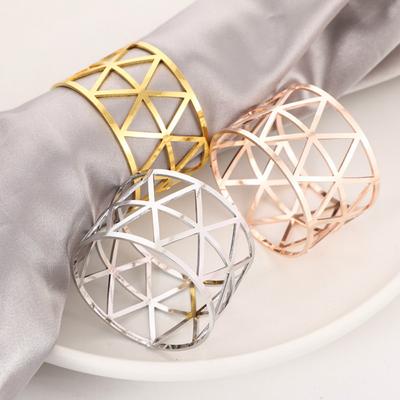 Legierungs-Serviettenringe Hochzeits-Tischdekoration und Accessoires Abendessen Tisch Umarmung für Serviette Party Handgemachte Zubehör Tischkunst