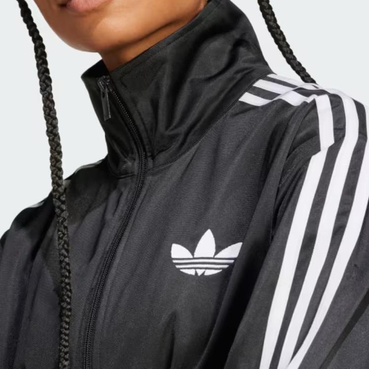 adidas Womens Adicolor Classic Firebird Loose Track Top Black Women Streetwear JC8251