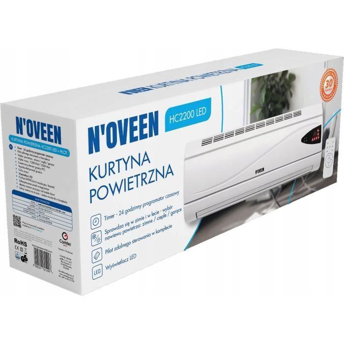 Rideau D'air Électrique N’OVEEN HC2200 LED - 2000W - 120 M3/h - Blanc