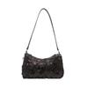 Solid Color Simple Sequin Design Women Casual Shoulder Bag For Daily Use