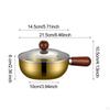 Sauce Pan Butter Warmer for Heating Portable with Wood Handle Lid Milk Pot Soup