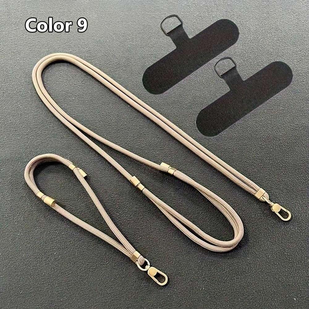 2Pcs/Set Short + Long Phone Strap Nylon Anti-lost Wrist Strap Phone Lanyard Case Crossbody Shoulder