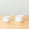 Nichi Nichi Tools Noda Enamel Pot Milk Pan Gas Fire Only Made In Japan White 12cm One-handed YN-M12