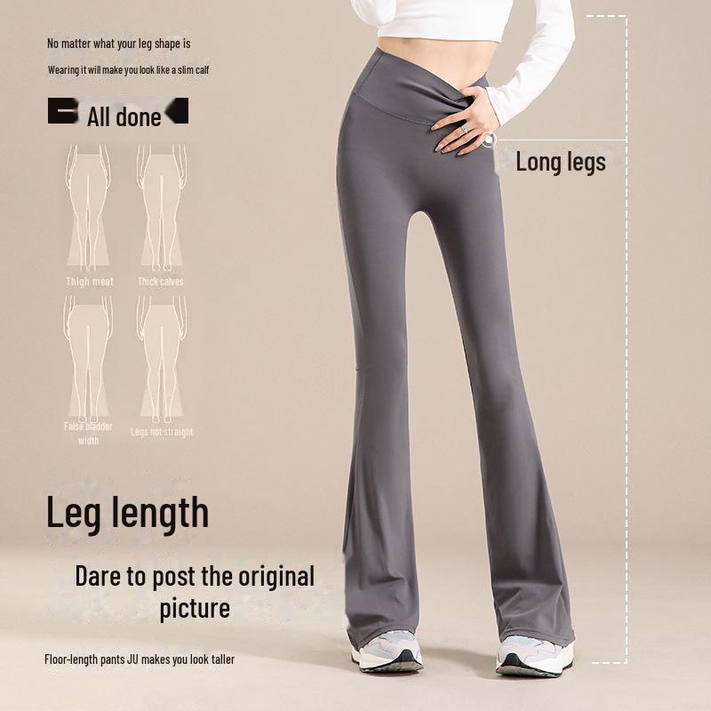 High-Waist Yoga Horseshoe Pants: Tummy Control, Slimming, Barbie Flare, Autumn Outerwear for Women