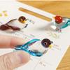 Mini Glass Bird Figurine Transparent Animal Statue Gifts Decorative Figurine