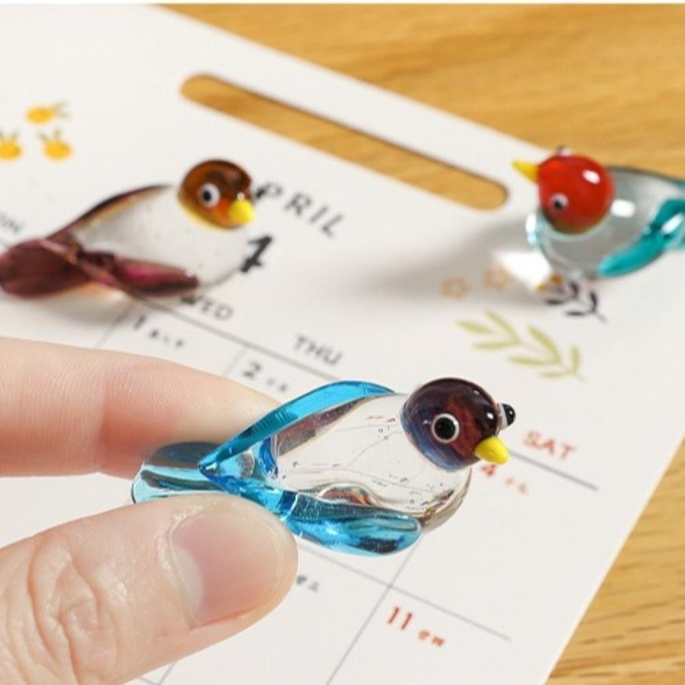 Handmade Glass Bird Figurine Mini Decorative Figurine New Animal Statue