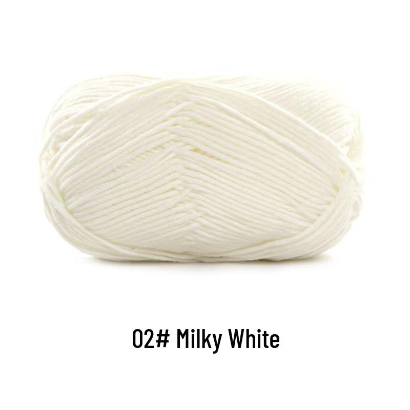 Suhe Meng Xiaoxiao 4-Ply Combed Cotton Milk Yarn for DIY Knitting: Blanket, Hat, Scarf Projects