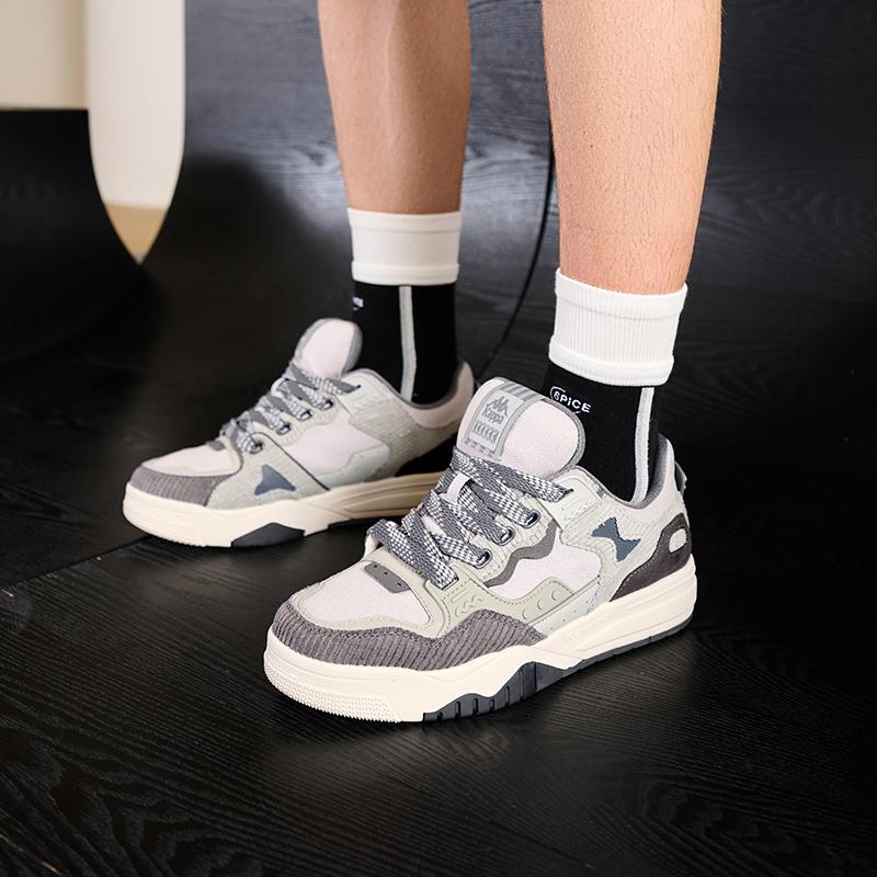 Kappa Thick Sole Comfortable Wear-Resistant Versatile Casual Fashion Sneakers Low-Top Skate Shoes Unisex Sneakers Gray K0DY5CC16-138