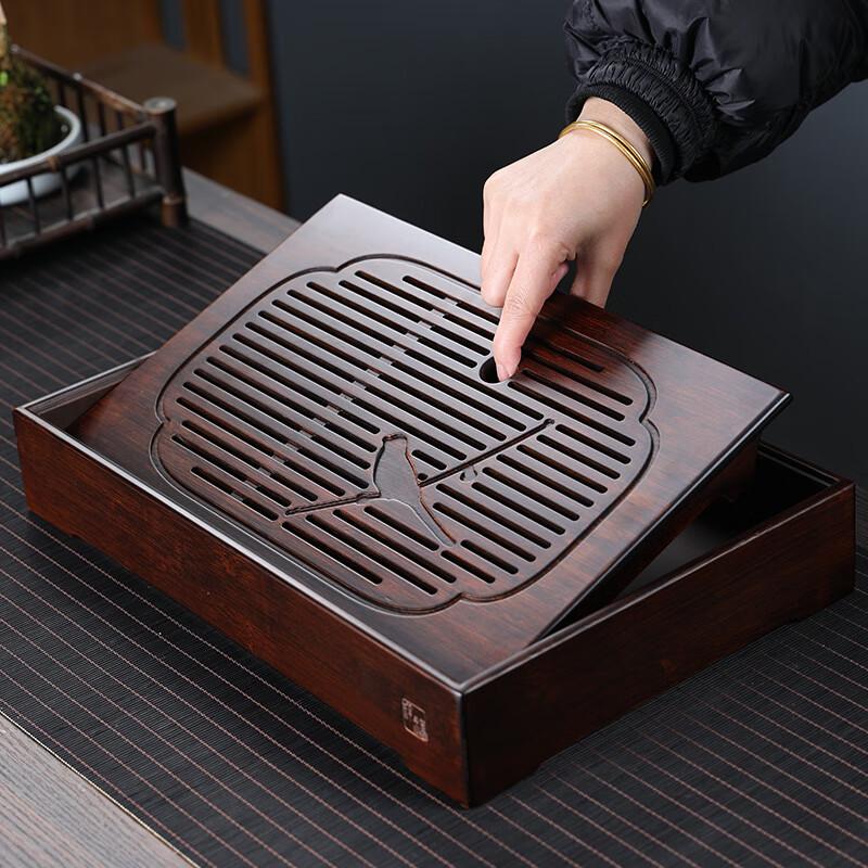 MULTIPOTENT Carved Bamboo Tea Tray