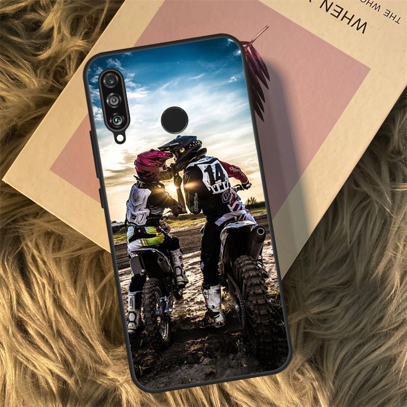 Moto Cross Motorcycle Sports For Huawei Nova 11i 12i 3i 7i 8i 9 10 SE Y60 Y61 Y70 Y72 Y73 Y90 Y91 P20 P30 P40 Lite Case