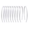 1/1.5/2cm Black Satin Headbands DIY Satin Covered Headbands White Craft Hair Headband for Girls Thin Plain Headbands