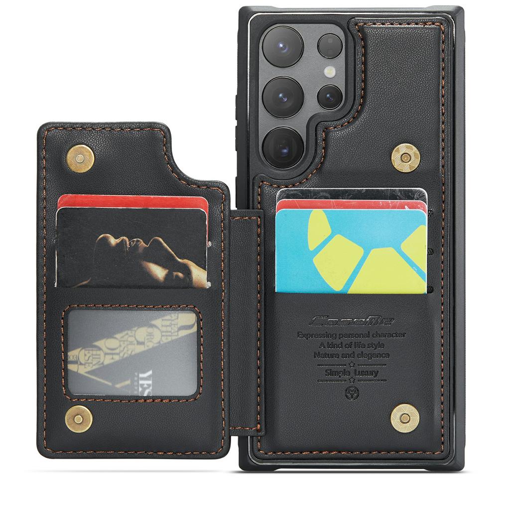 For Samsung Galaxy S24 Ultra Phone Case CASEME C22 Leather Back Cover with RFID Blocking Card Slots