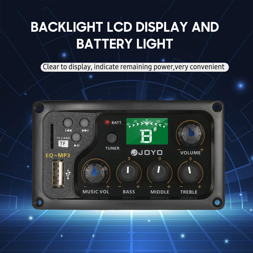 Preamplificatore Per Chitarra Acustica 4 Pickup EQ A Tre Bande Con Equalizzatore Di Frequenza Alta/bassa/media Porta Plettro Regolabile