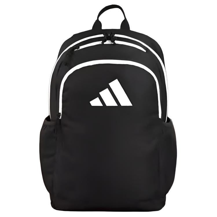 Adidas Logo Sports Versatile Backpack Unisex Backpacks Black White JK3385 Black