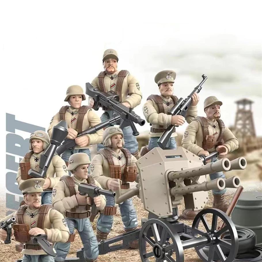 New WW2 Special Force SWAT Police Military Building Block World War 2 USA Army Soldier Figure MOC Block Brick Toy For Children