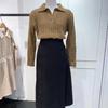 New Fashion Women Autumn Pullover Sweater Long Sleeve Turn Down Collar Winter Knitwears Jumpers Loose Knitted Sweaters for Women Elegant Tops 25311