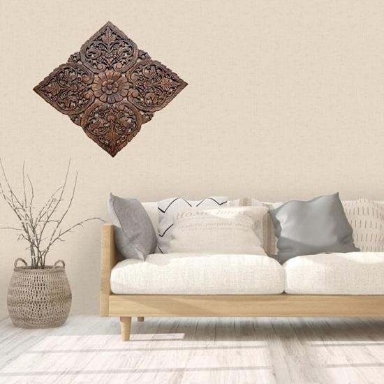 Wooden Wall Hanging Panel 60.96cm Diameter Wood Carved