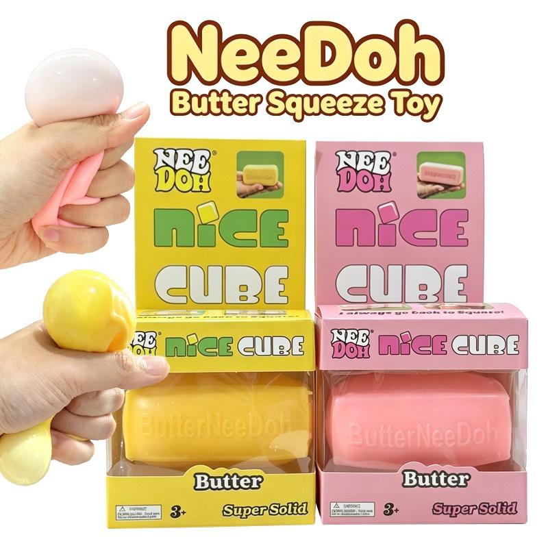 Needoh Nice Cube Butter Squeeze Toy Tpr Flour Filled Fast Rebound Fidget Toy Stress Relief Squishy Hand Sensory Anxiety Play