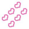 6PCS Mosaic Heart-shaped Pixel Heart-shaped Car Window Decoration, Waterproof Headlight and Taillight Decoration Stickers