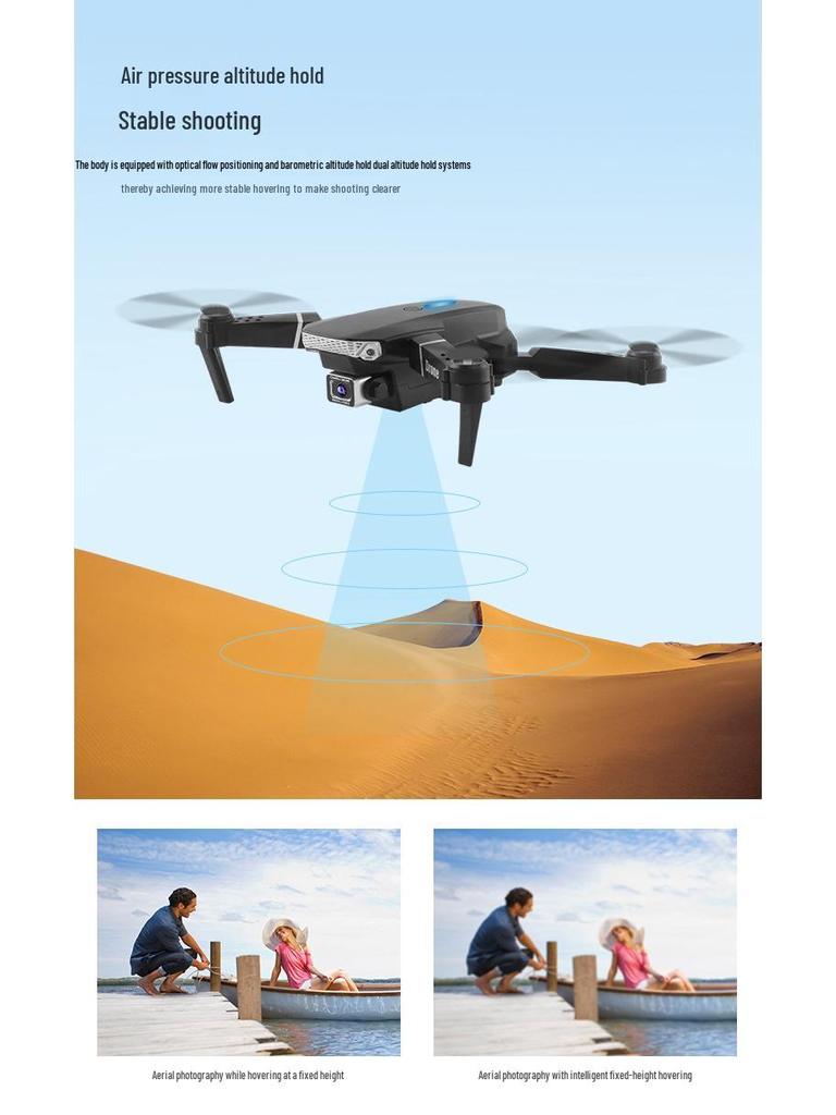 E88 4K Dual Camera Drone for Kids: Aerial Photography Remote Control Quadcopter Toy