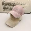 Washed and old embroidered baseball cap soft top three bars cap men's and women's retro versatile face small visor