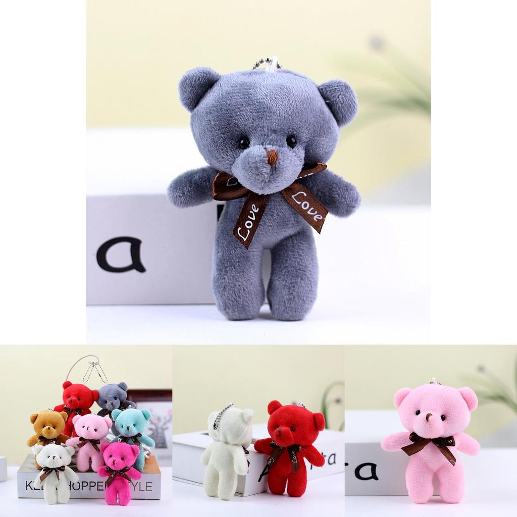Adorable Teddy Bear Plush Toy Keychain Soft Stuffed Animal Doll Cute Gift