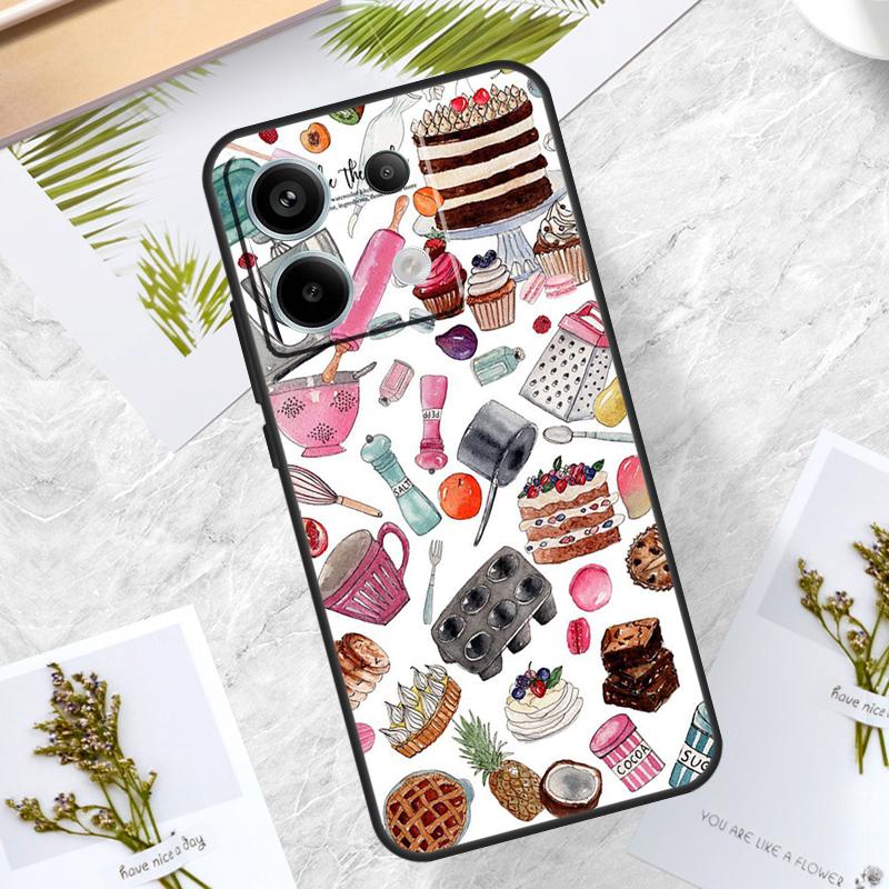 Baking Cook Chef Case For Xiaomi Redmi Note 14 13 12 11 10 9 15 Pro Plus Redmi 15 10C 12C 13C 14C 15C Cover