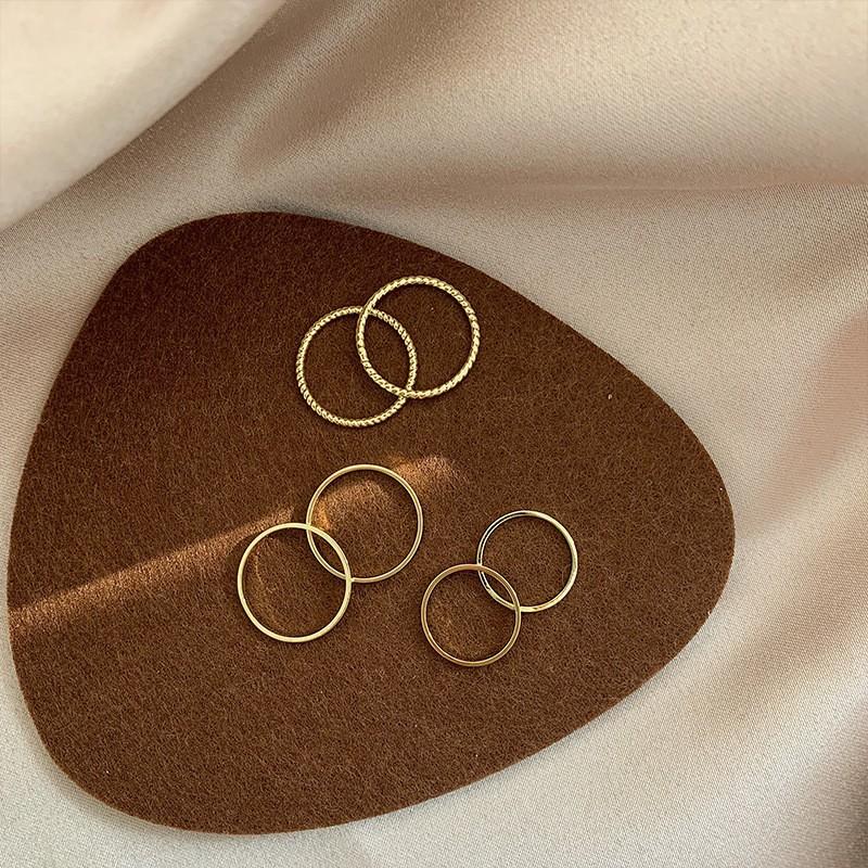 

Cold Wind Ring Ring Set Combination Female Korean Opening Adjustable Index Finger Ring Chain Ring