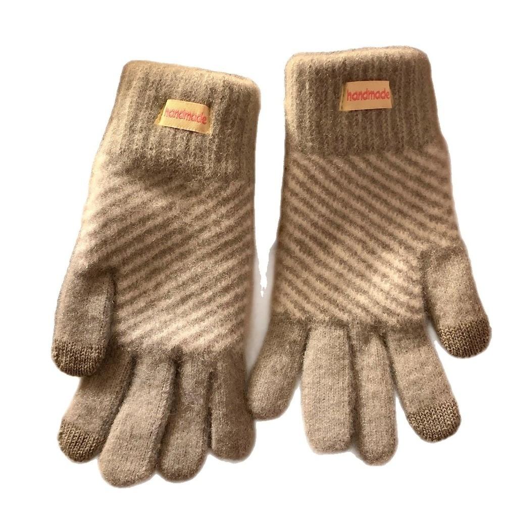 Polyester Winter Touch Screen Gloves One Size Thick Fleece Lined Gloves Cycling