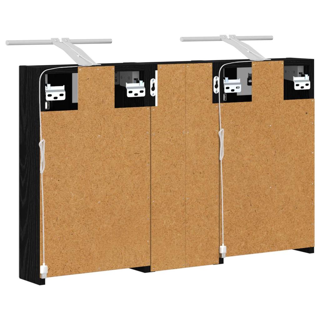 Bathroom Cabinet Set 3 Pcs 80 X 10.5 X 50 Cm Particleboard