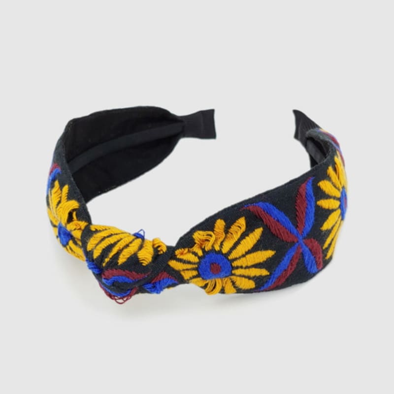 LALA Ethnic Flower Imported Hairband - Violet