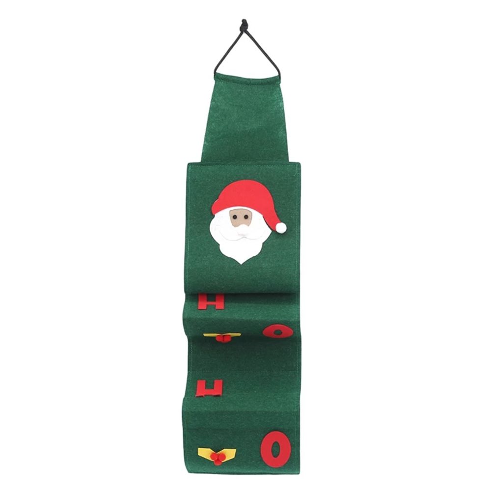 

Claus Home Decor Ornaments Christmas Paper holder Tissue Bag Storage Bag Xmas Decor Hanging bag зелёный