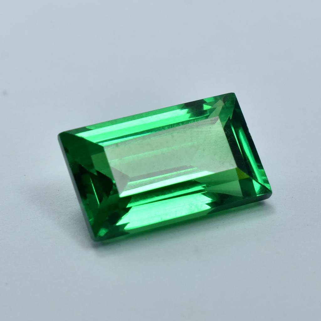 Natural Green Tourmaline Loose Gemstone 9.25 Ct Baguette Cut October Birthstone for Gem Collections