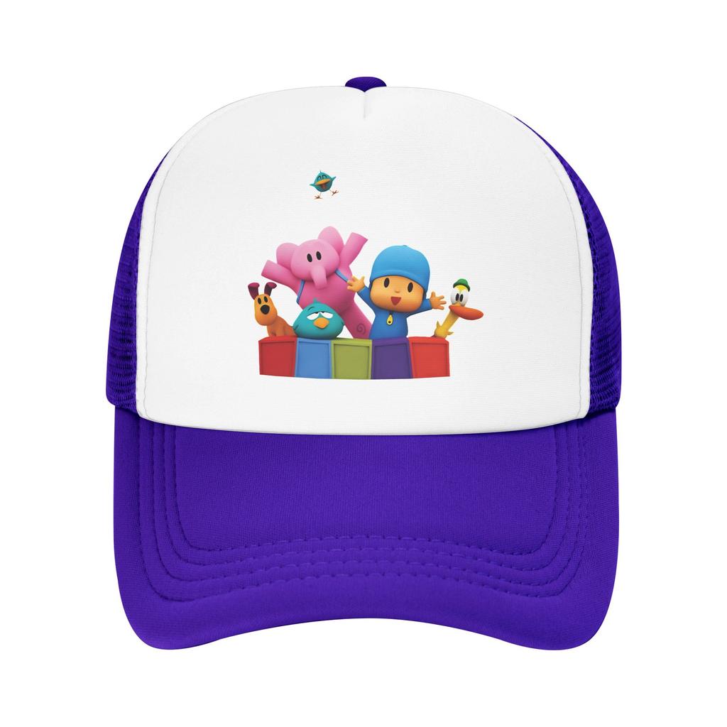 Pocoyoed  Friends Super Hero Friends  Trucker Caps Mesh Baseball Cap Snapback Caps Hat Trucker Hat Breathable Fishing Hat Summer
