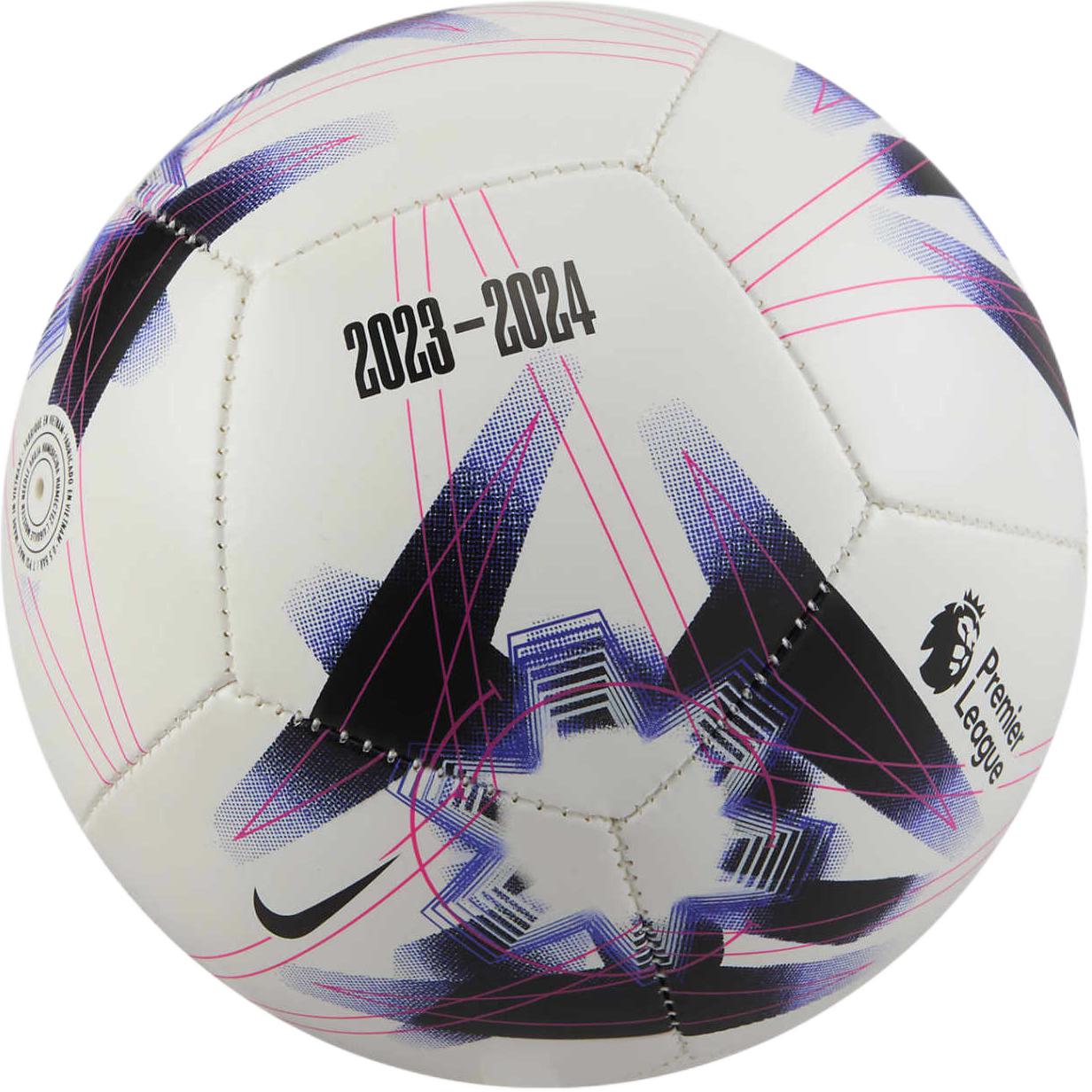 

Nike Size 1 Soccer Rubber Machine Stitched Soccer Ball Unisex White Fear Purple White FB2986-101 Size 1