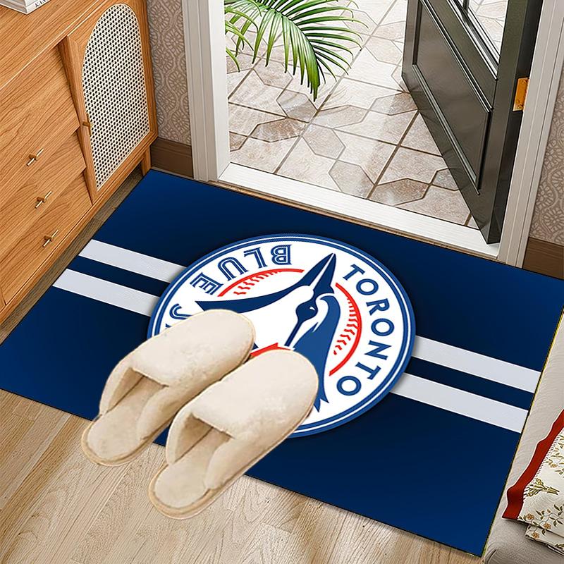Blue Jays Logo Rug Office Carpet Non-Slip Mat, Chair Rug Floor Covering for Gaming, Bedroom, Living Room , Home Decor Christmas Gift