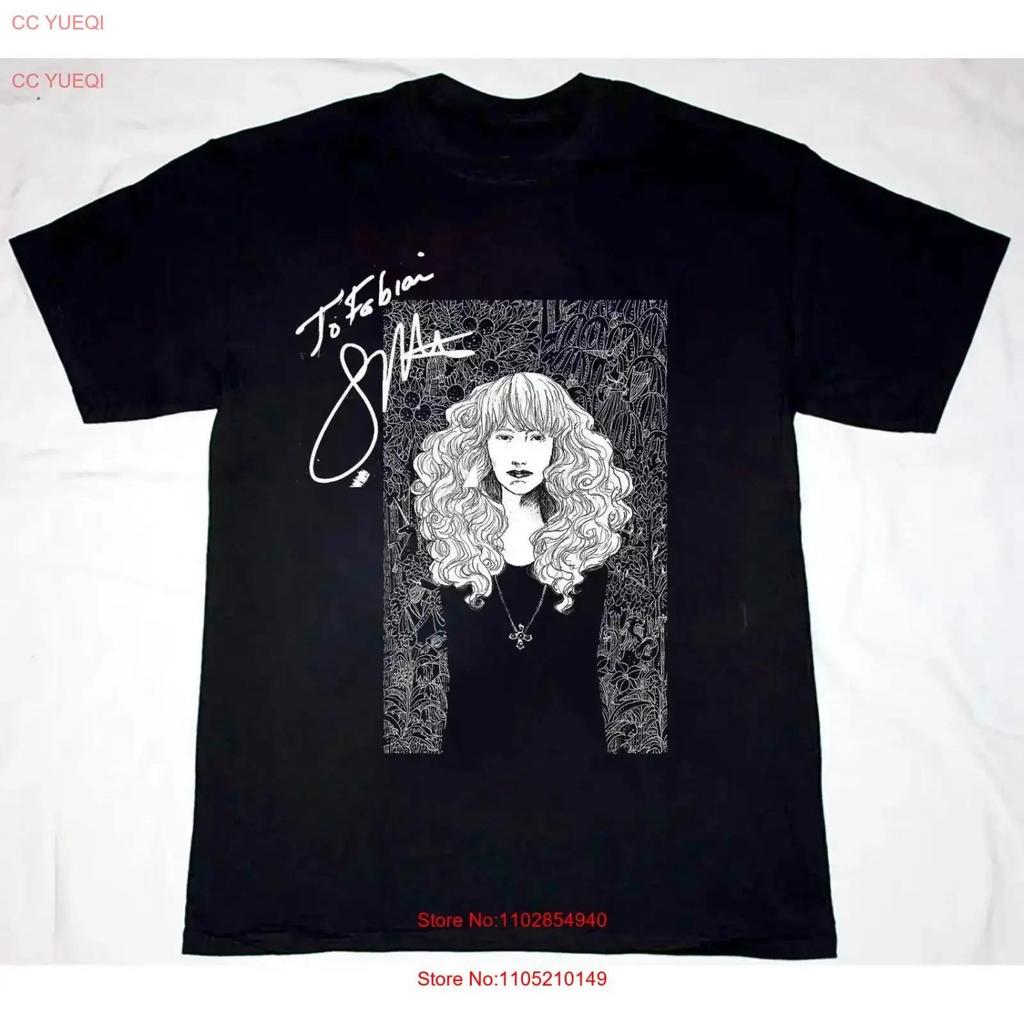 Loreena McKennitt Per Amici Maglietta Nera Cotone S 234XL 1P766 Lavata Vintage Morbida Streetwear Elegante Top Per Uso Quotidiano