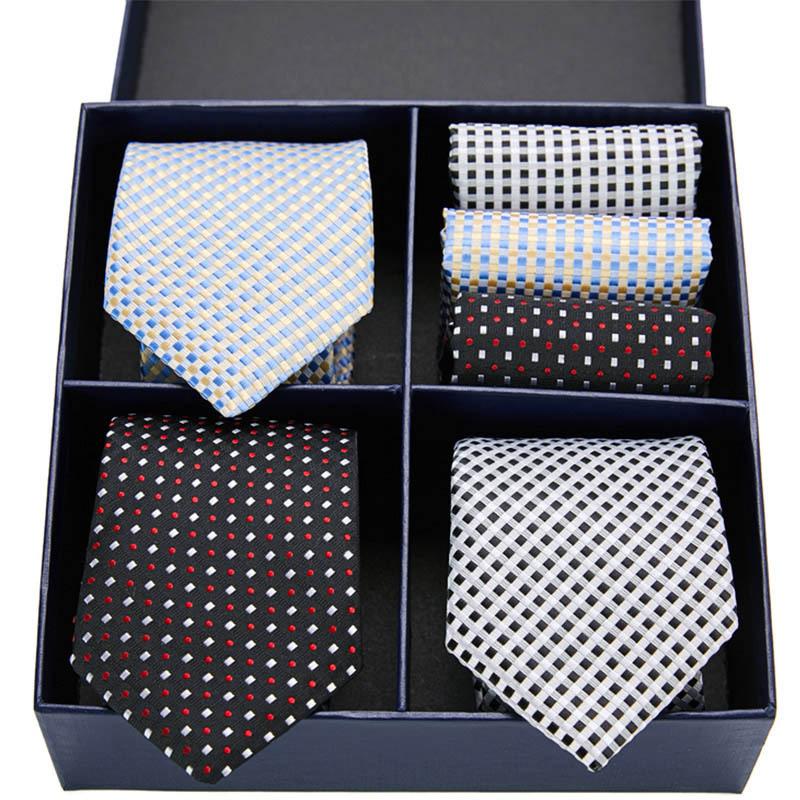 Men'S Formal Tie Bow Tie Pocket Towel 7-Piece Suit High-End Suit Small Square Scarf Retro Pattern Groom Wedding